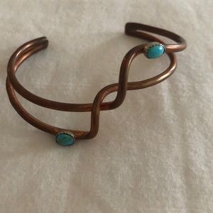 Copper and Turquoise Cuff